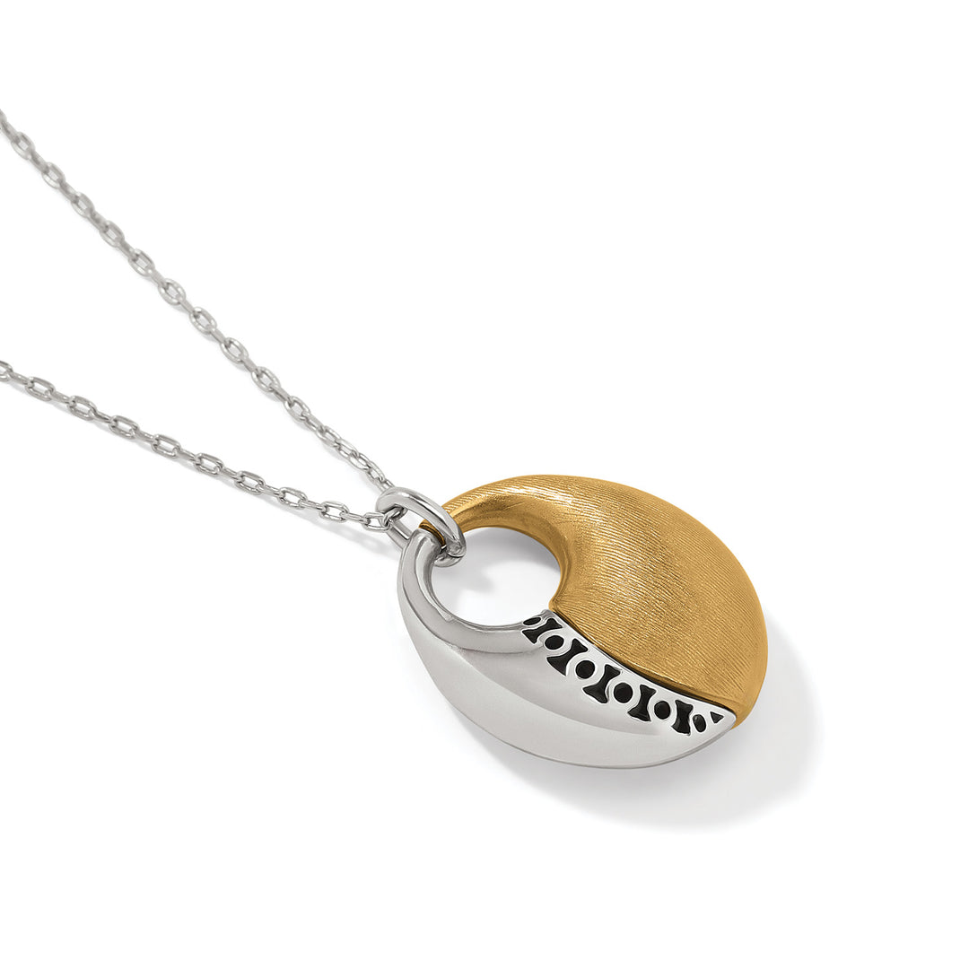 Brighton | Inner Circle Oval Pendant Necklace in Silver and Gold