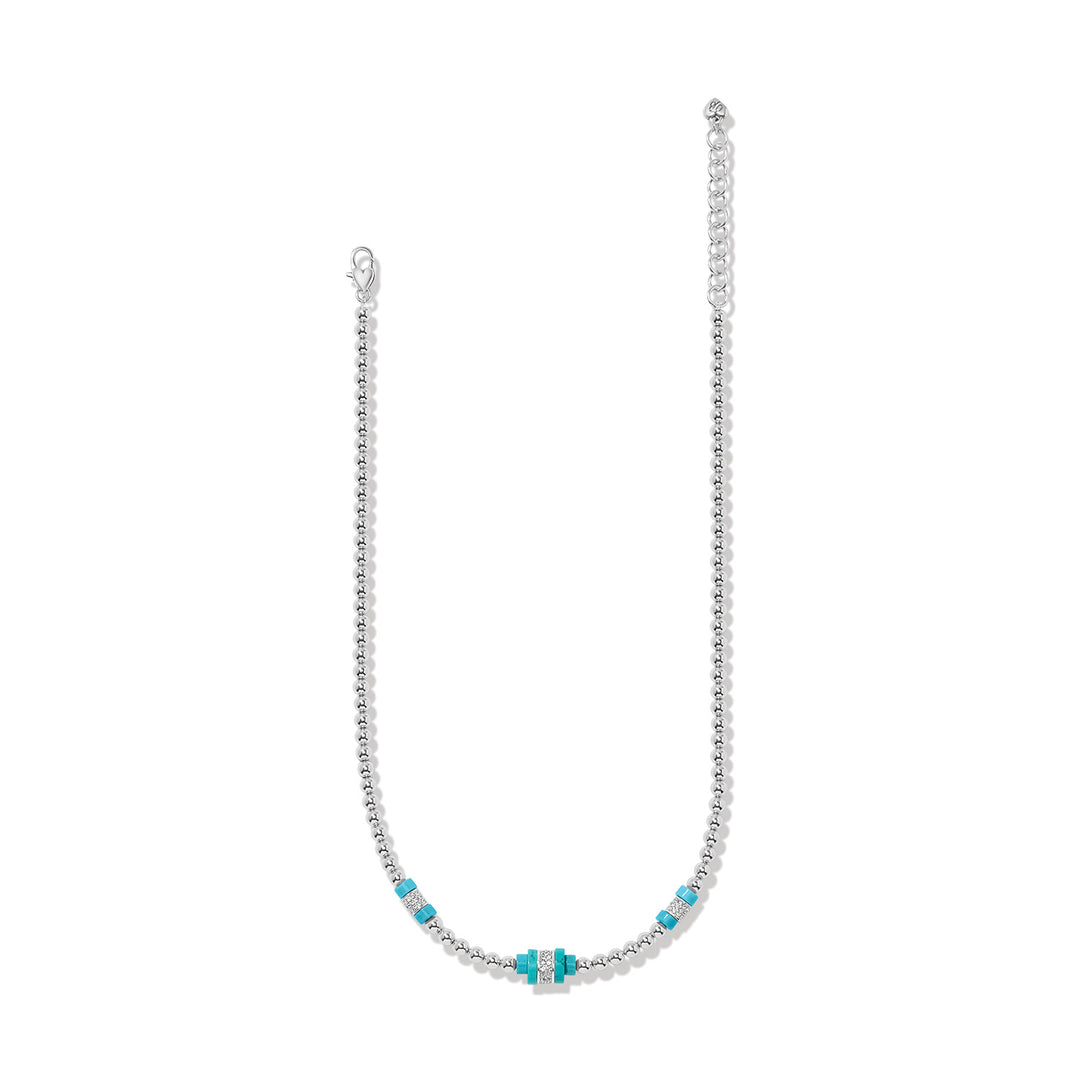 Brighton | Meridian Petite Sphere Station Necklace in Turquoise and Silver