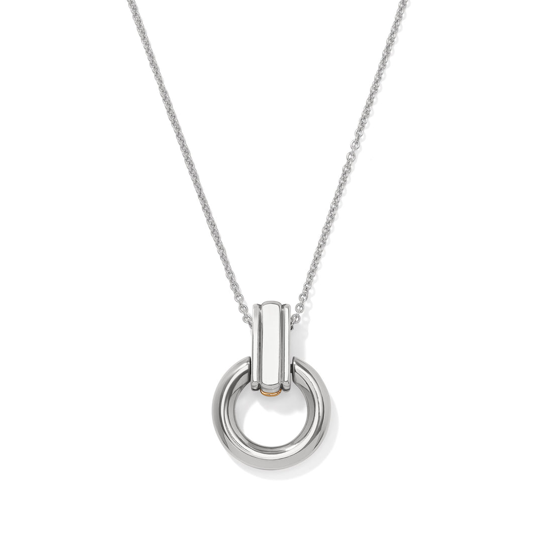 Brighton | Mosaic Two Tone Link Ring Necklace in Silver and Gold