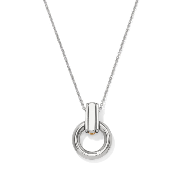Brighton | Mosaic Two Tone Link Ring Necklace in Silver and Gold