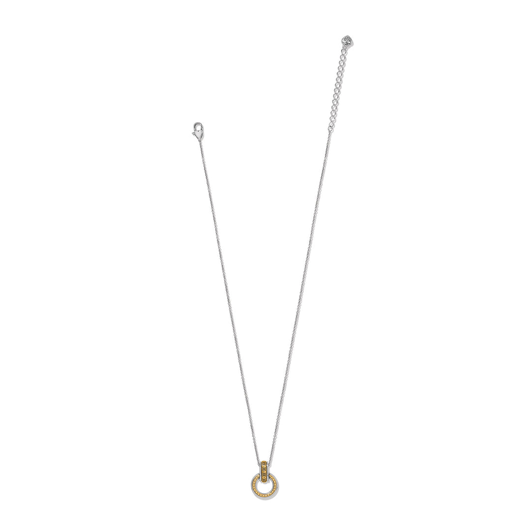 Brighton | Mosaic Two Tone Link Ring Necklace in Silver and Gold