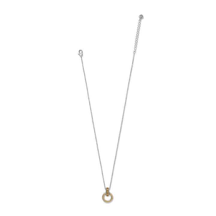 Brighton | Mosaic Two Tone Link Ring Necklace in Silver and Gold