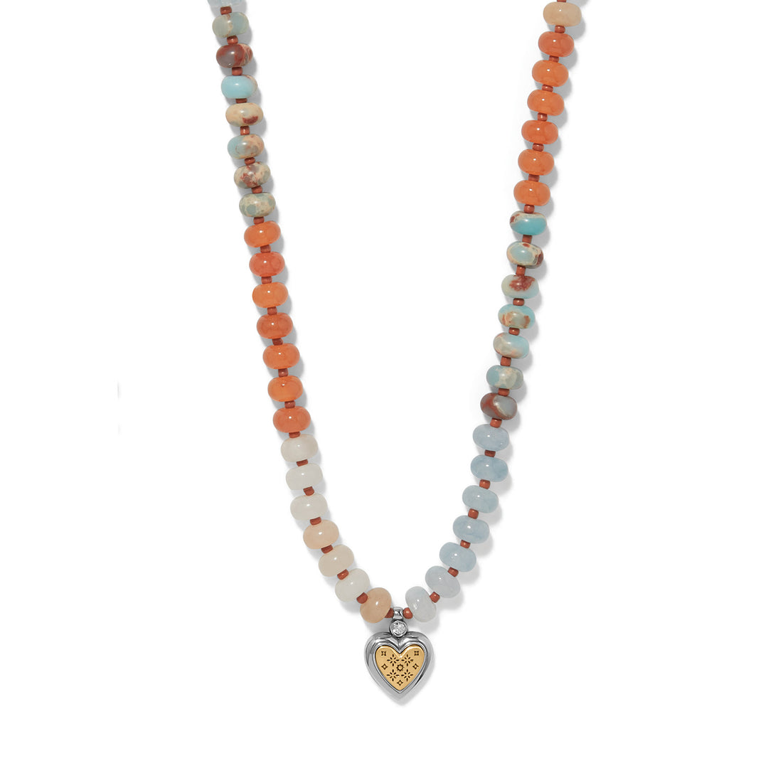 Brighton | Mosaic Two Tone Heart Beaded Necklace