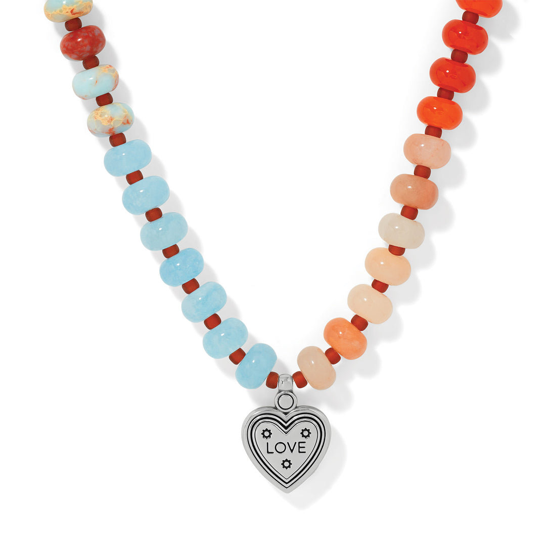 Brighton | Mosaic Two Tone Heart Beaded Necklace