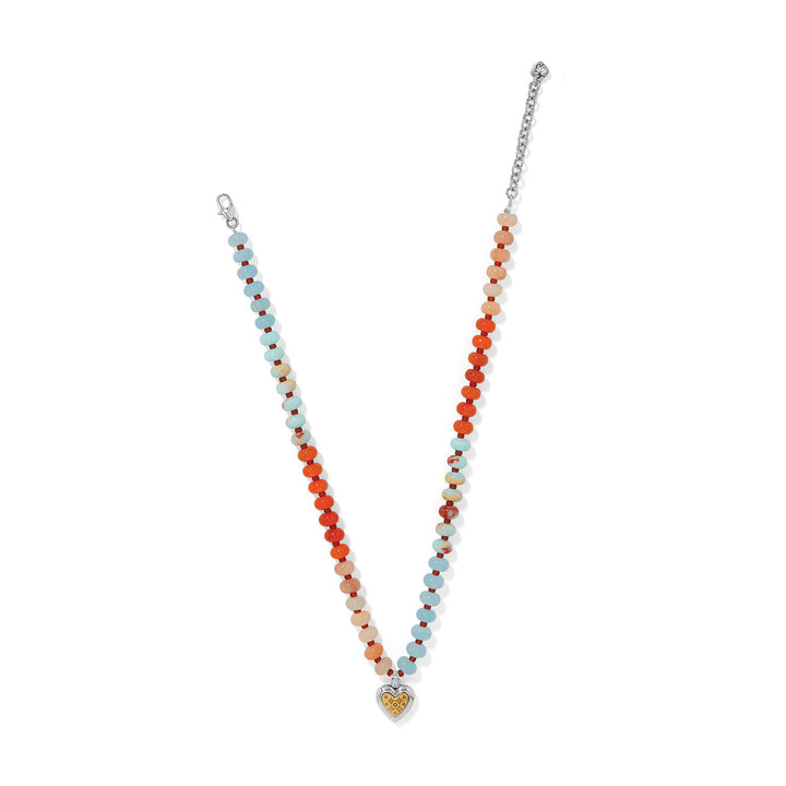 Brighton | Mosaic Two Tone Heart Beaded Necklace