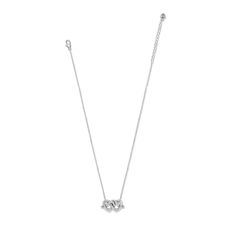 Brighton | Interlok Linked Hearts Necklace in Silver
