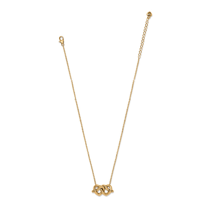 Brighton | Interlok Linked Hearts Necklace in Gold