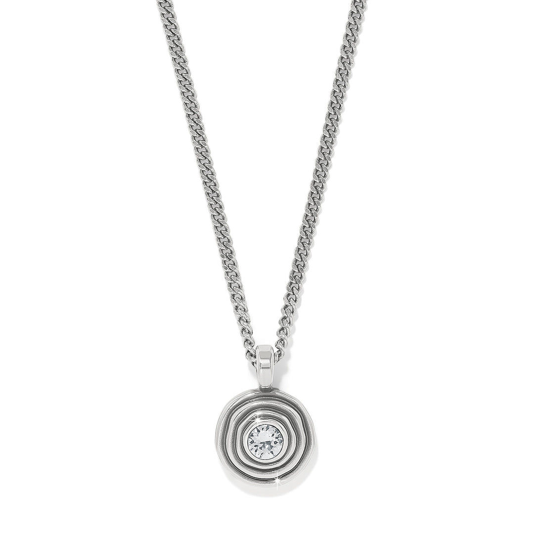Brighton | Kosmos Kaliedo Round Petite Necklace in Silver - Giddy Up Glamour Boutique