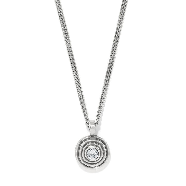 Brighton | Kosmos Kaliedo Round Petite Necklace in Silver - Giddy Up Glamour Boutique