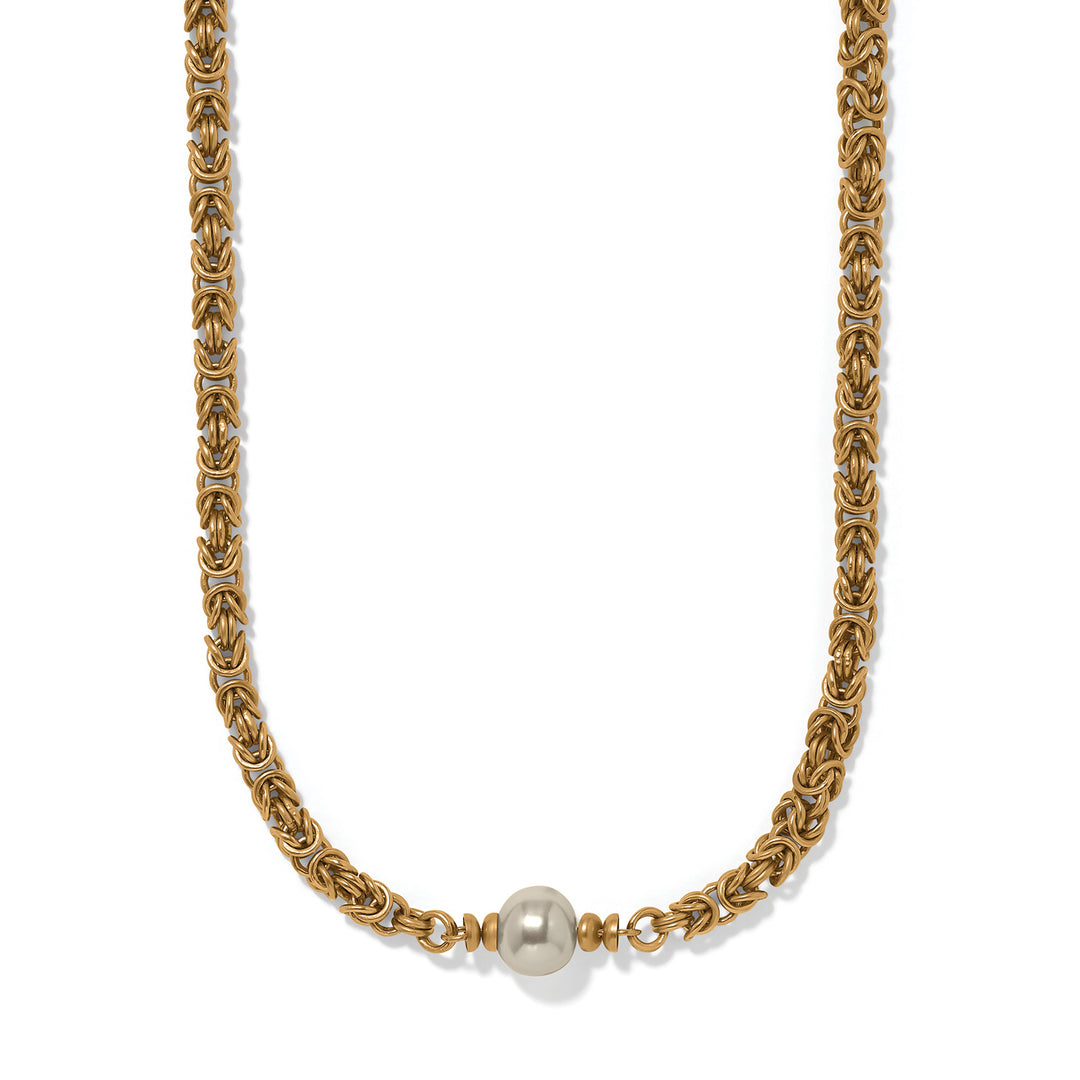 Brighton | Trust Your Journey Pearl Chain Short Necklace in Gold