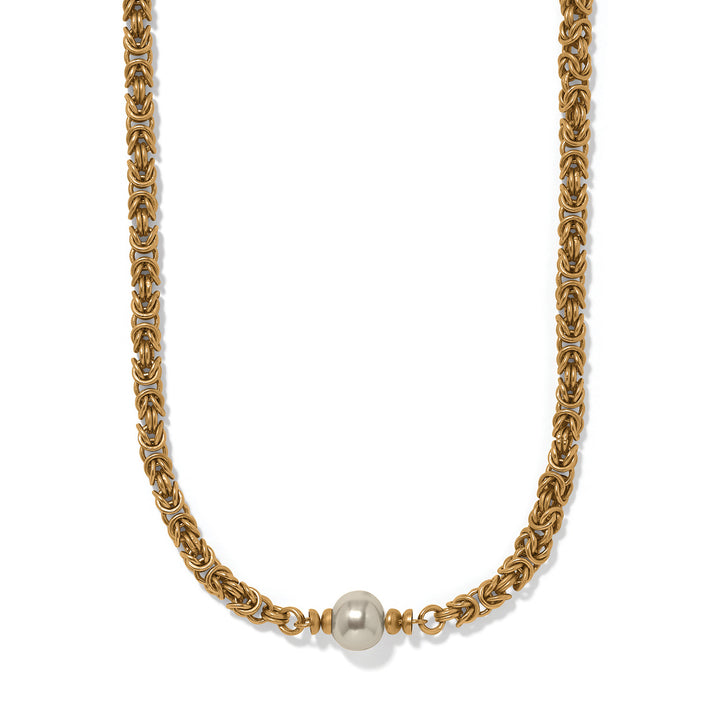Brighton | Trust Your Journey Pearl Chain Short Necklace in Gold