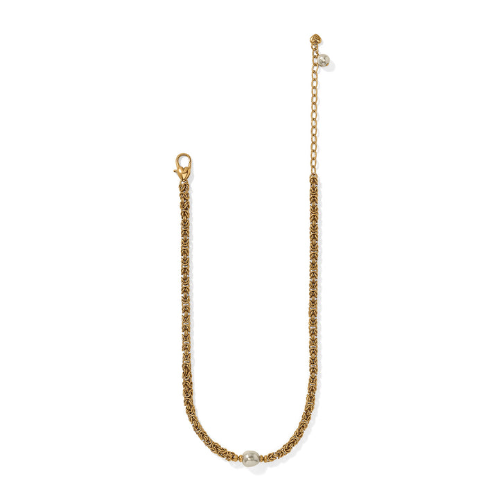 Brighton | Trust Your Journey Pearl Chain Short Necklace in Gold