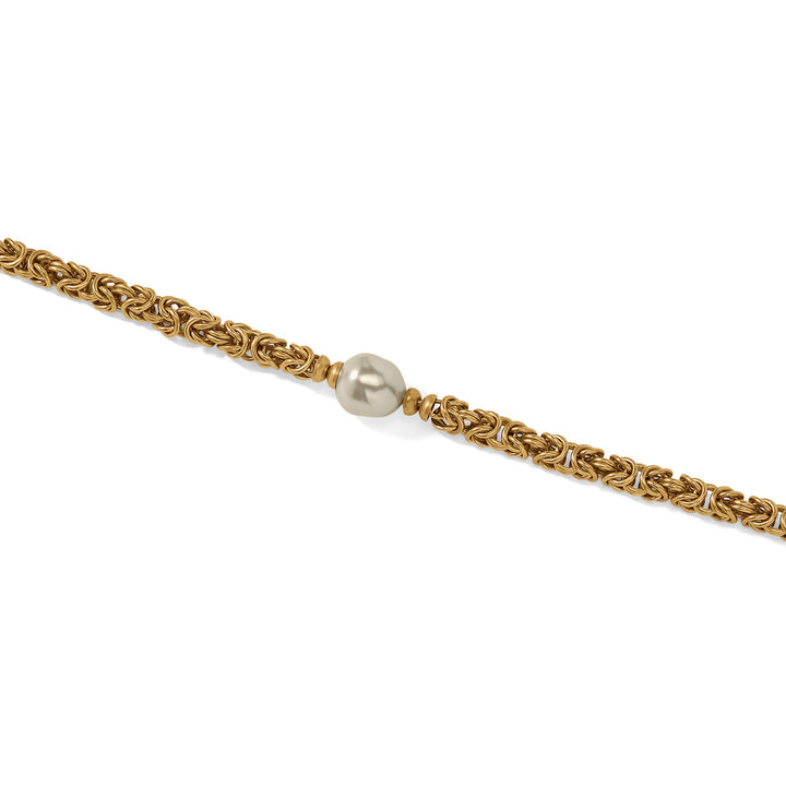 Brighton | Trust Your Journey Pearl Chain Short Necklace in Gold