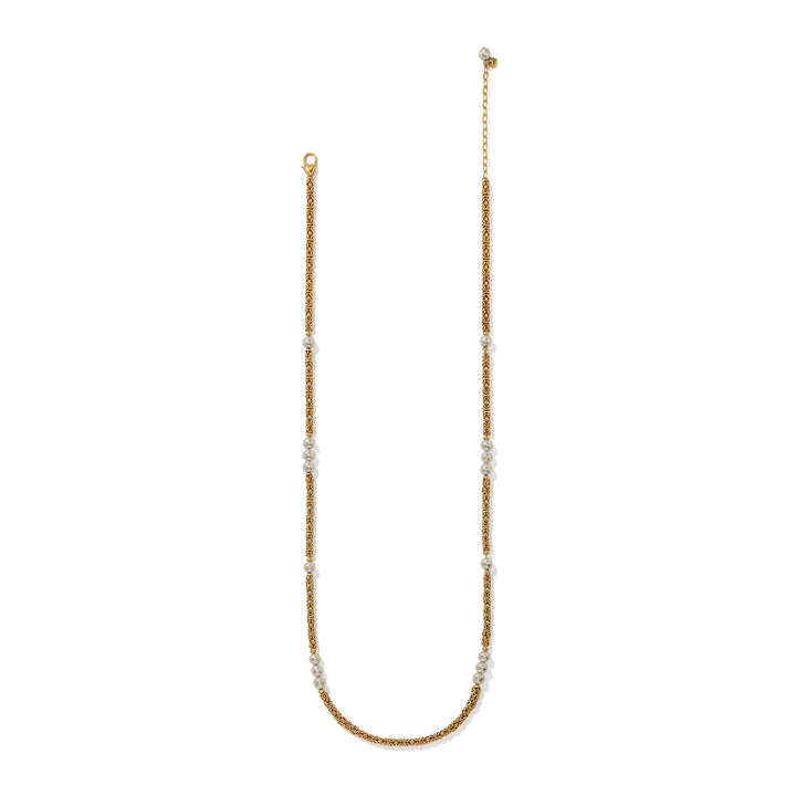 Brighton | Trust Your Journey Pearl Chain Long Necklace in Gold