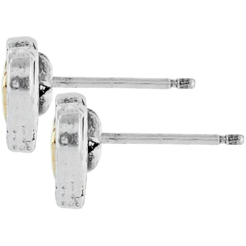Brighton | Rendezvous Mini Post Earrings in Silver and Gold Tone - Giddy Up Glamour Boutique