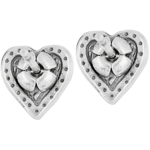 Brighton | Rendezvous Mini Post Earrings in Silver and Gold Tone - Giddy Up Glamour Boutique