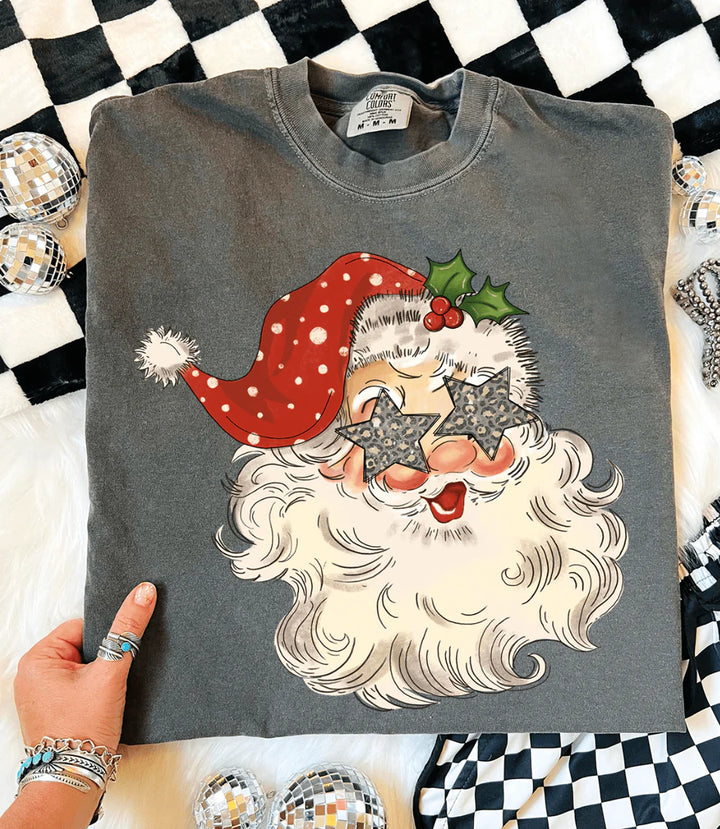 Online Exclusive | Santa's Star Eyes Graphic on Tee & Sweatshirt Options