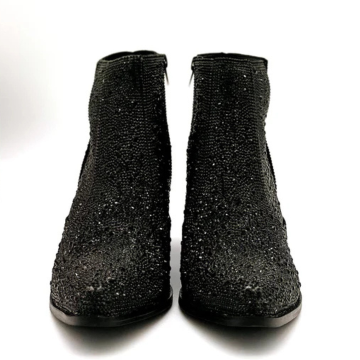 Online Exclusive | Shine Star Rhinestone Bootie in Black