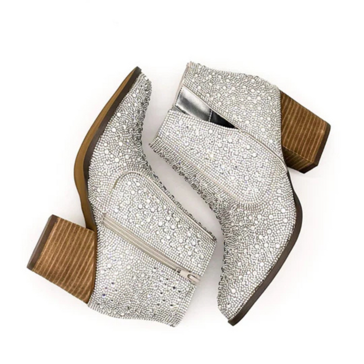 Online Exclusive | Shine Star Rhinestone Bootie in Silver