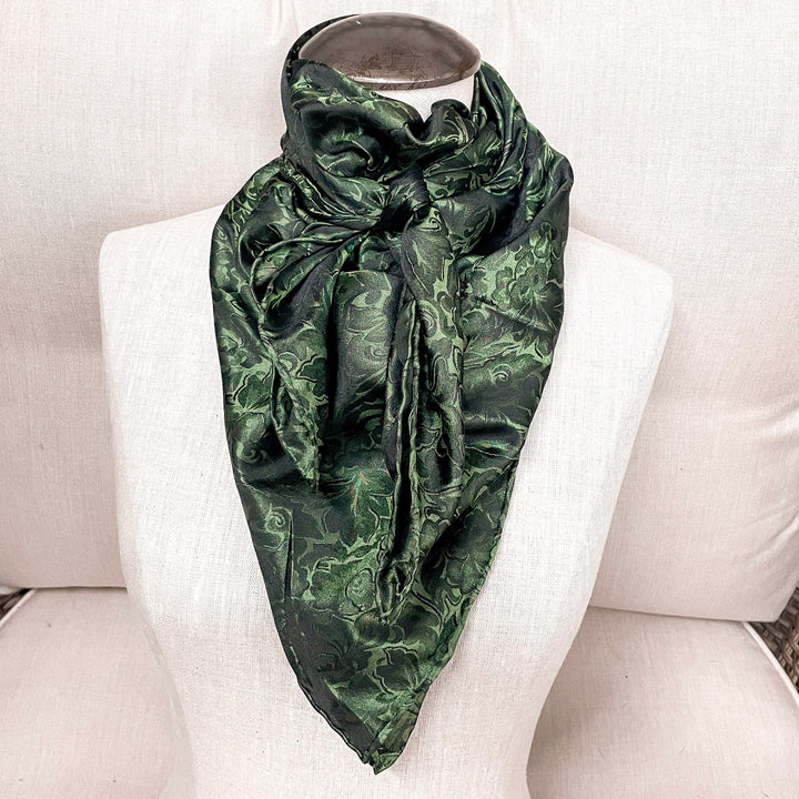Baroque Silk Wild Rag in Fern Green