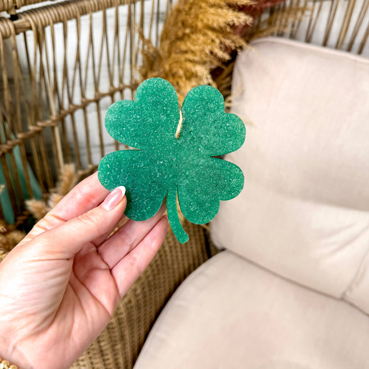 St. Patrick's Day Solid Green Clover Car Freshie in Lucky Charm