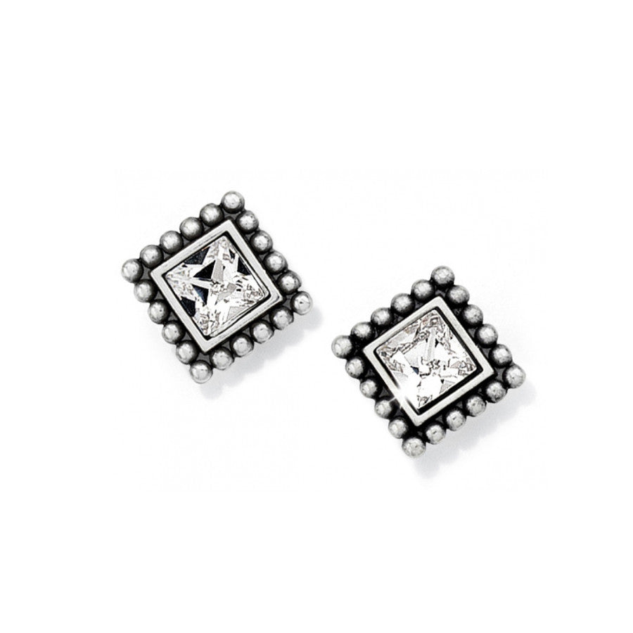 Brighton | Sparkle Square Mini Post Earrings in Clear Crystal