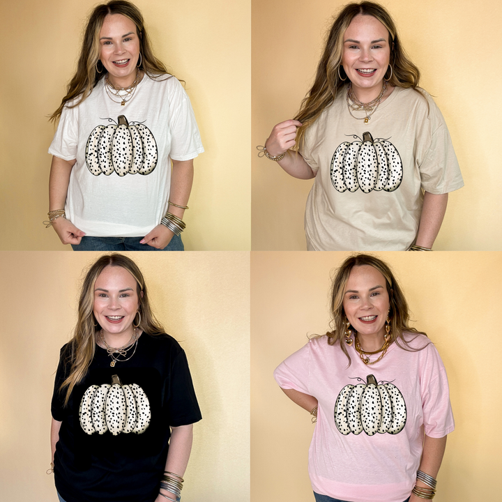 Online Exclusive | Spotted Harvest Pumpkin Graphic Tee in Multiple Color Options