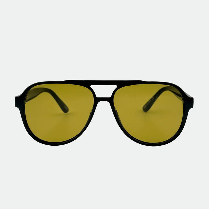 Otra Eyewear | Stevie Aviator Olive Fade Sunglasses in Black