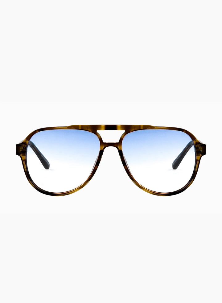 Otra Eyewear | Stevie Aviator Blue Fade Sunglasses in Tortoiseshell