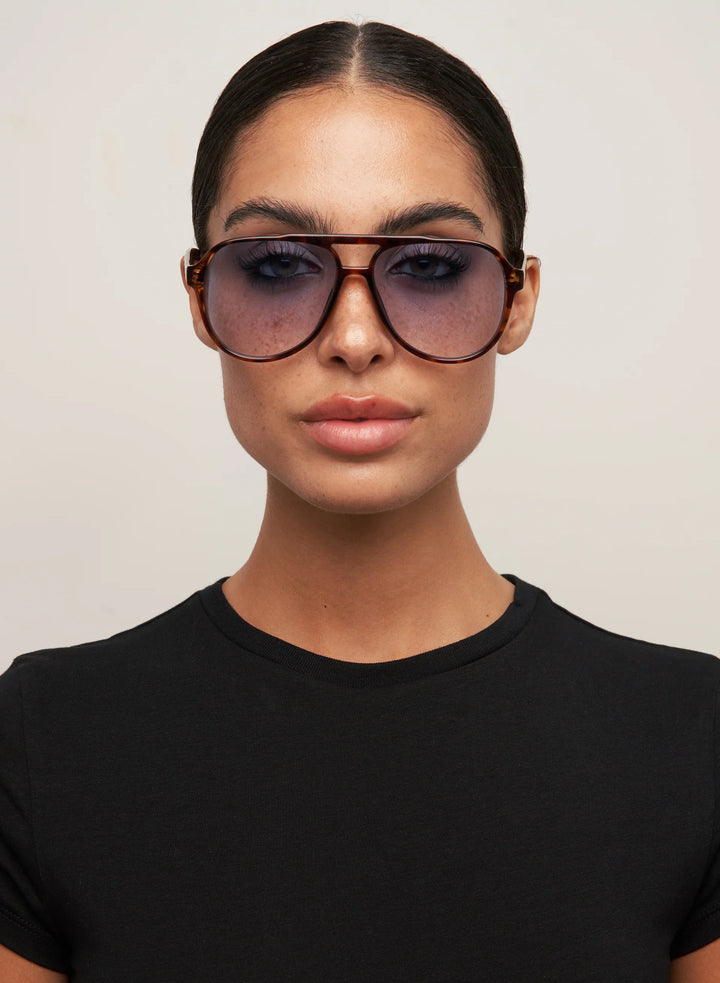 Otra Eyewear | Stevie Aviator Blue Fade Sunglasses in Tortoiseshell