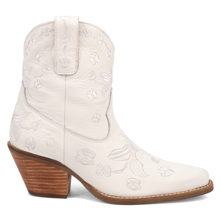 Online Exclusive | Dingo | Sweetheart Leather Bootie in White **PREORDER