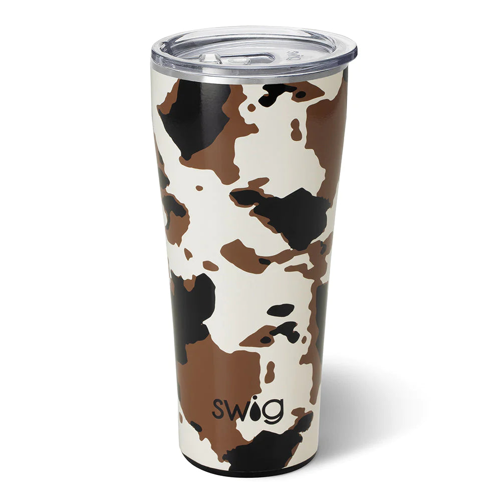 Hayride 32 oz tumbler cup. Pictured on a white background.