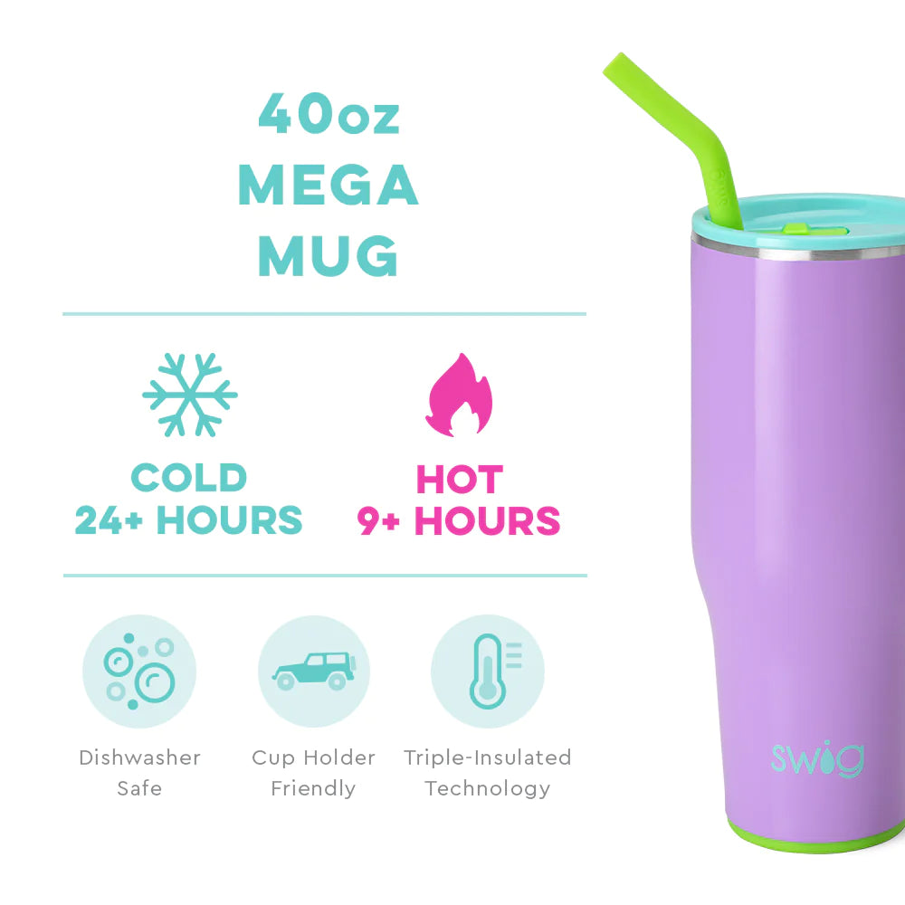 Swig | Ultra Violet Mega Mug in 40 oz - Giddy Up Glamour Boutique