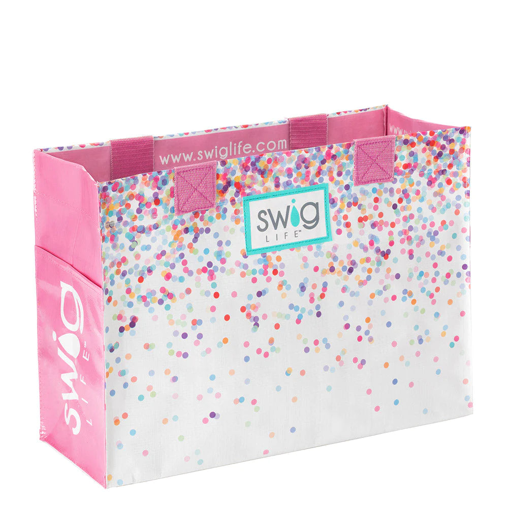 Swig | Confetti Laminated Tote Bag - Giddy Up Glamour Boutique