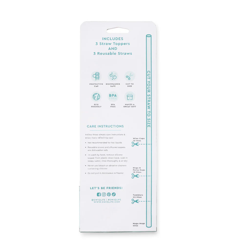 Swig | Pumpkins and Bows Straw Topper Set