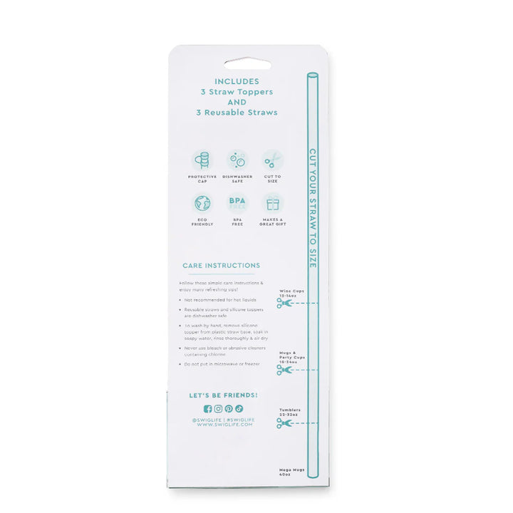 Swig | Pumpkins and Bows Straw Topper Set