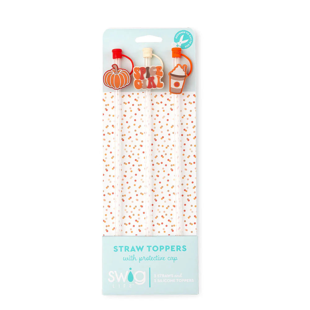 Swig | Pumpkin Spice Girl Straw Topper Set