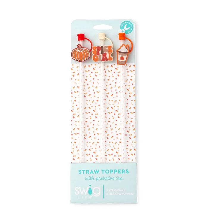 Swig | Pumpkin Spice Girl Straw Topper Set