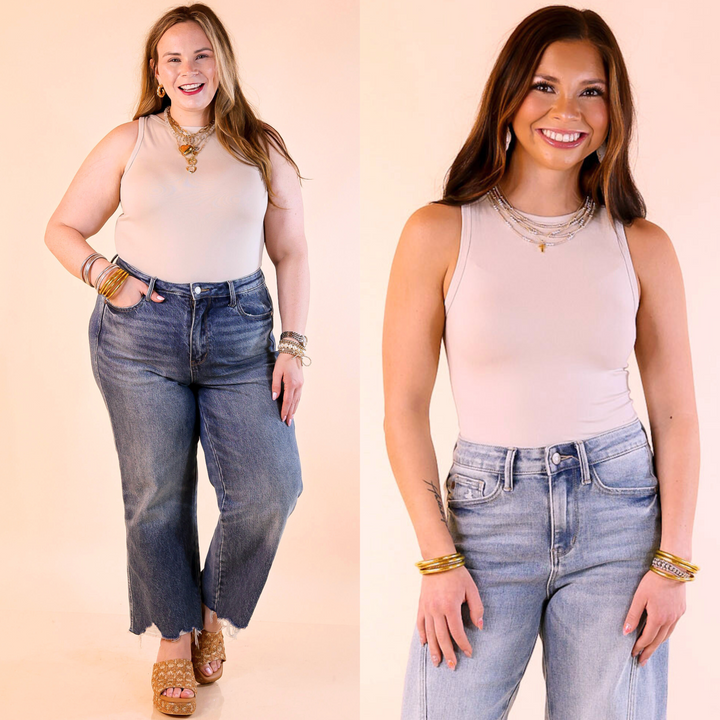 This tank top bodysuit's versatile design allows you to easily dress it up or down. Crafted from soft, breathable fabric.