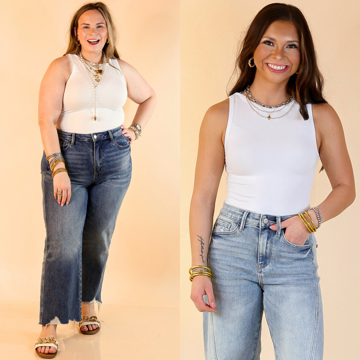 This tank top bodysuit's versatile design allows you to easily dress it up or down. Crafted from soft, breathable fabric.