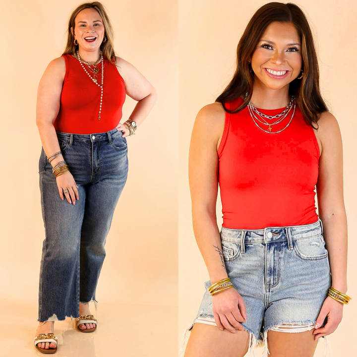 This tank top bodysuit's versatile design allows you to easily dress it up or down. Crafted from soft, breathable fabric.