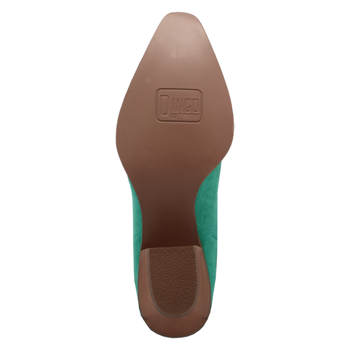 Online Exclusive | Dingo | Tapadero Suede Leather Bootie in Green ** PREORDER