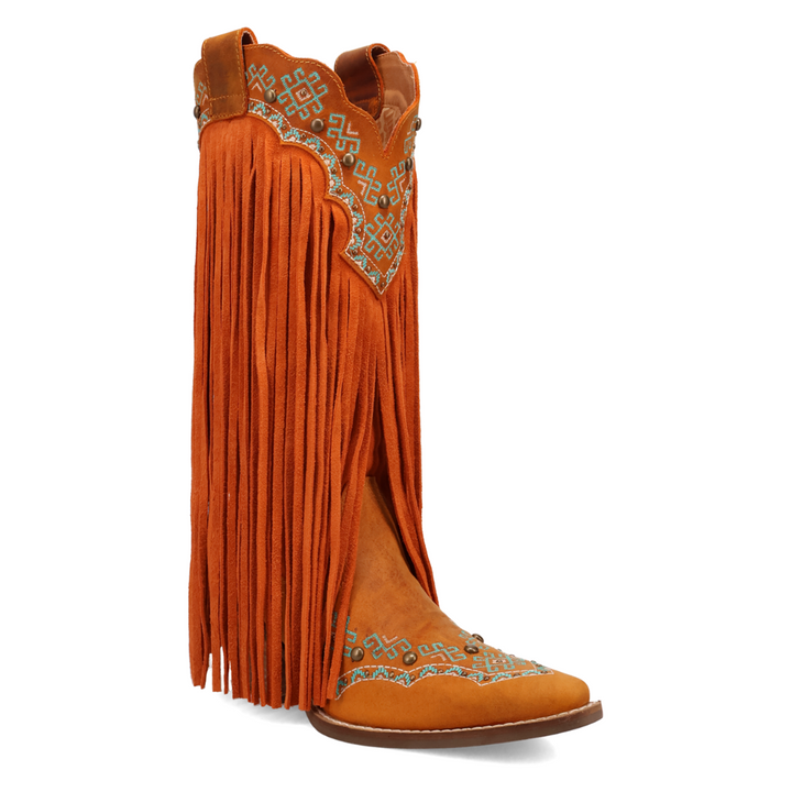 Online Exclusive | Dingo | Tequila Sunrise Suede Boots in Rust **PREORDER