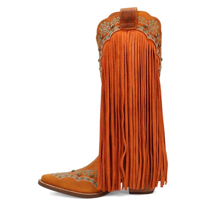 Online Exclusive | Dingo | Tequila Sunrise Suede Boots in Rust **PREORDER