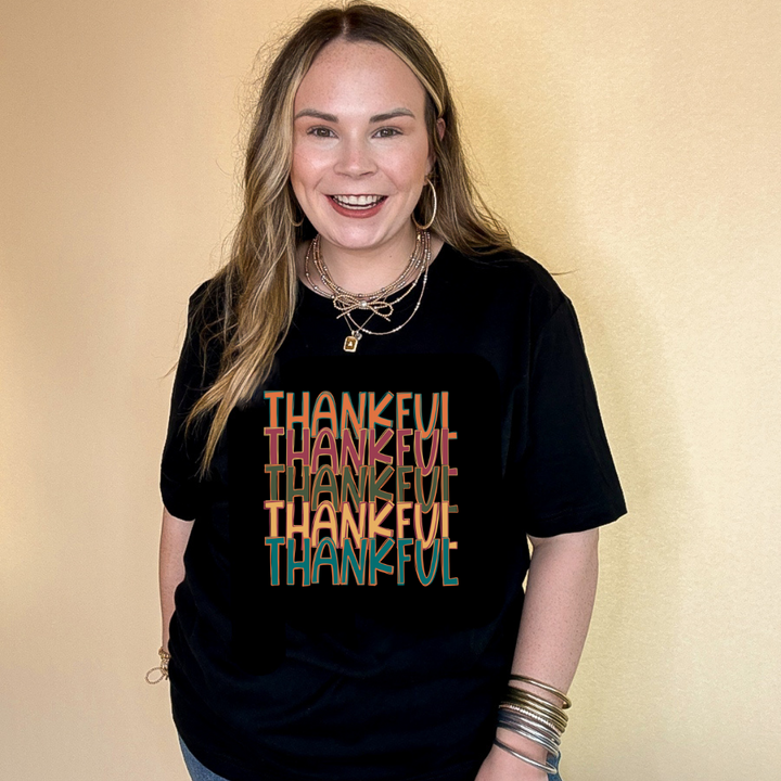 Online Exclusive | Thankful Thankful Thankful Graphic Tee in Multiple Color Options