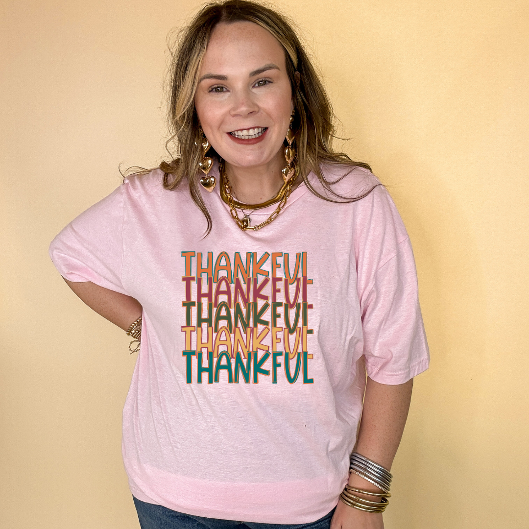 Online Exclusive | Thankful Thankful Thankful Graphic Tee in Multiple Color Options