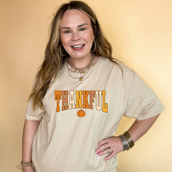 Online Exclusive | Thankful Fall Pumpkin Graphic Tee in Multiple Color Options