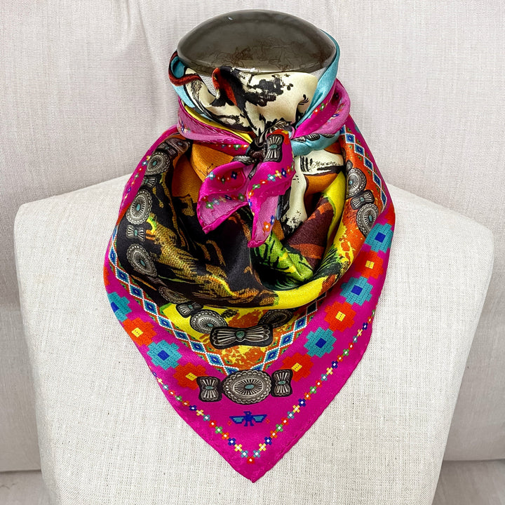 Fringe Scarves | Ranger Old Time Western Shorty Wild Rag in Pink