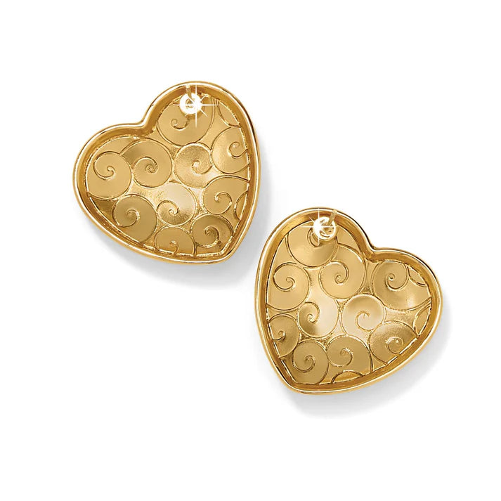 Brighton | Trianon Heart Earrings in Gold