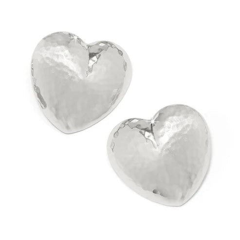 Brighton | Trianon Heart Earrings in Silver